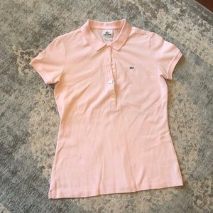 Pink Lacoste polo, size 40